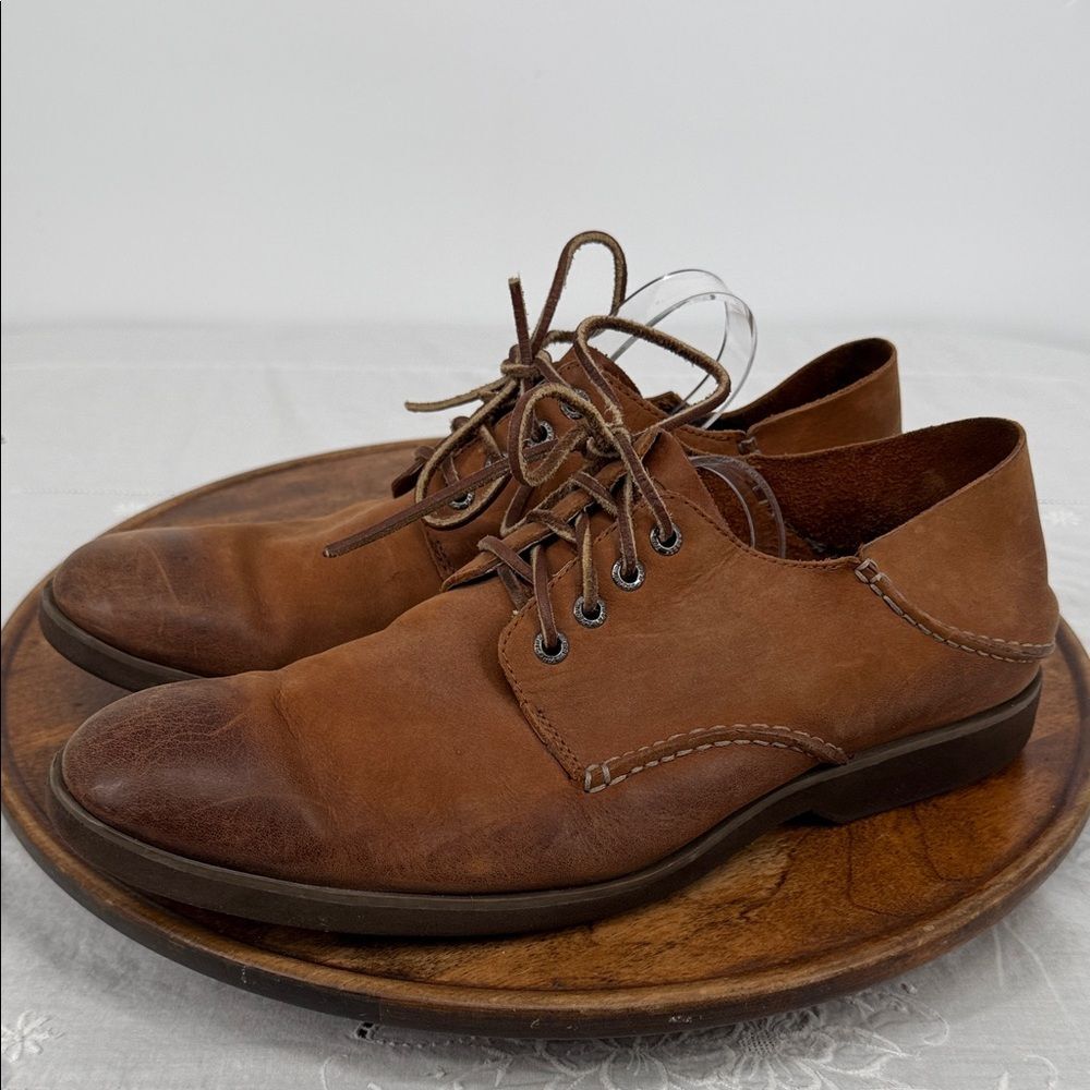 Sperry Top Sider Shoes Mens 11.5 Brown Leather Oxford Casual Drop In Heel